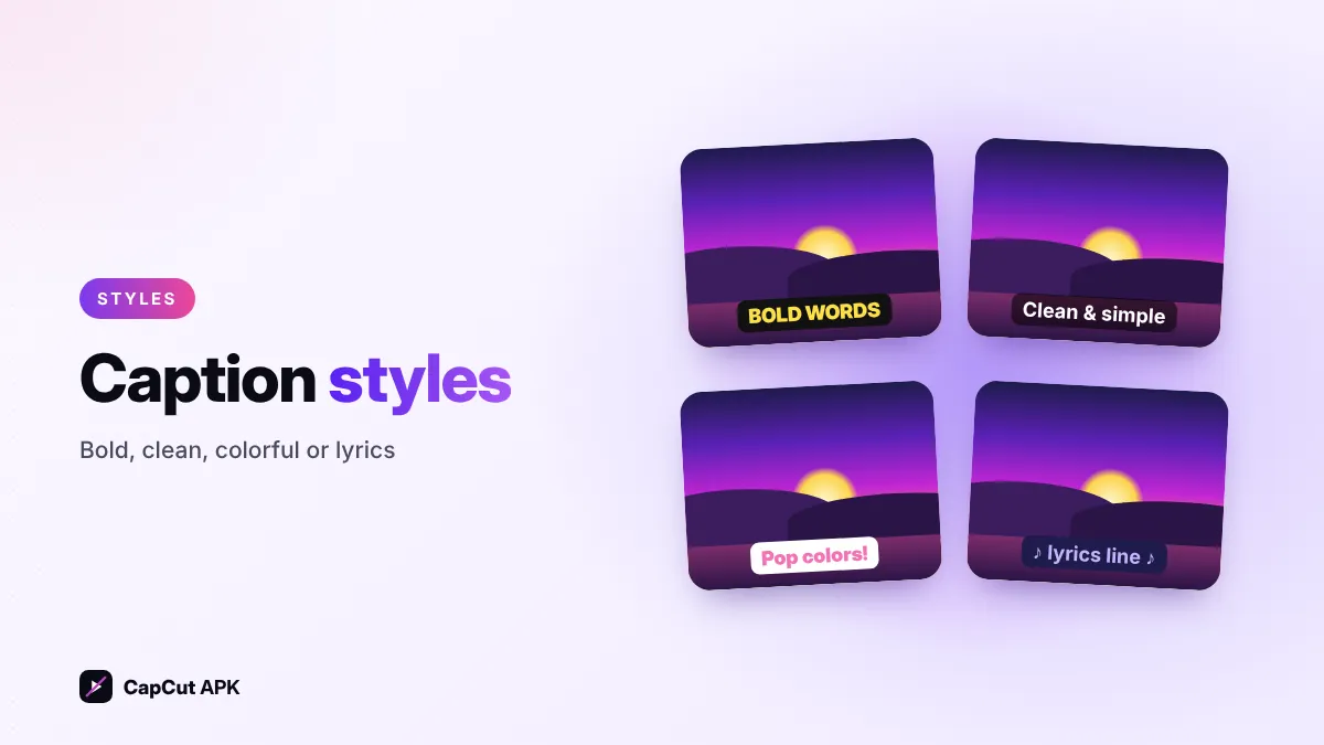 CapCut caption styles and fonts