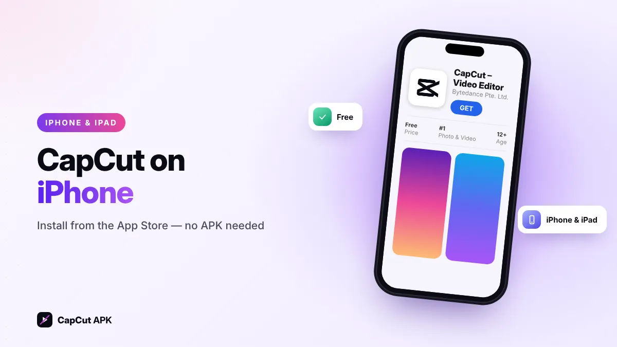 CapCut for iOS on iPhone