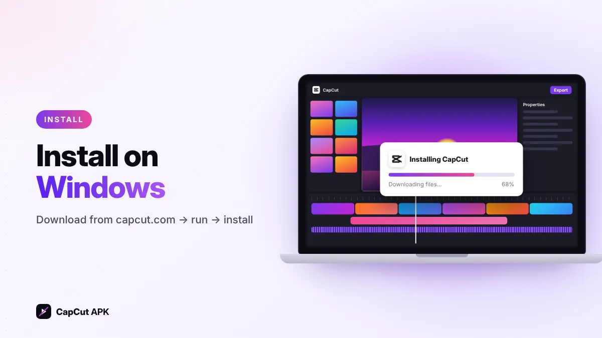 Steps to install CapCut on Windows PC